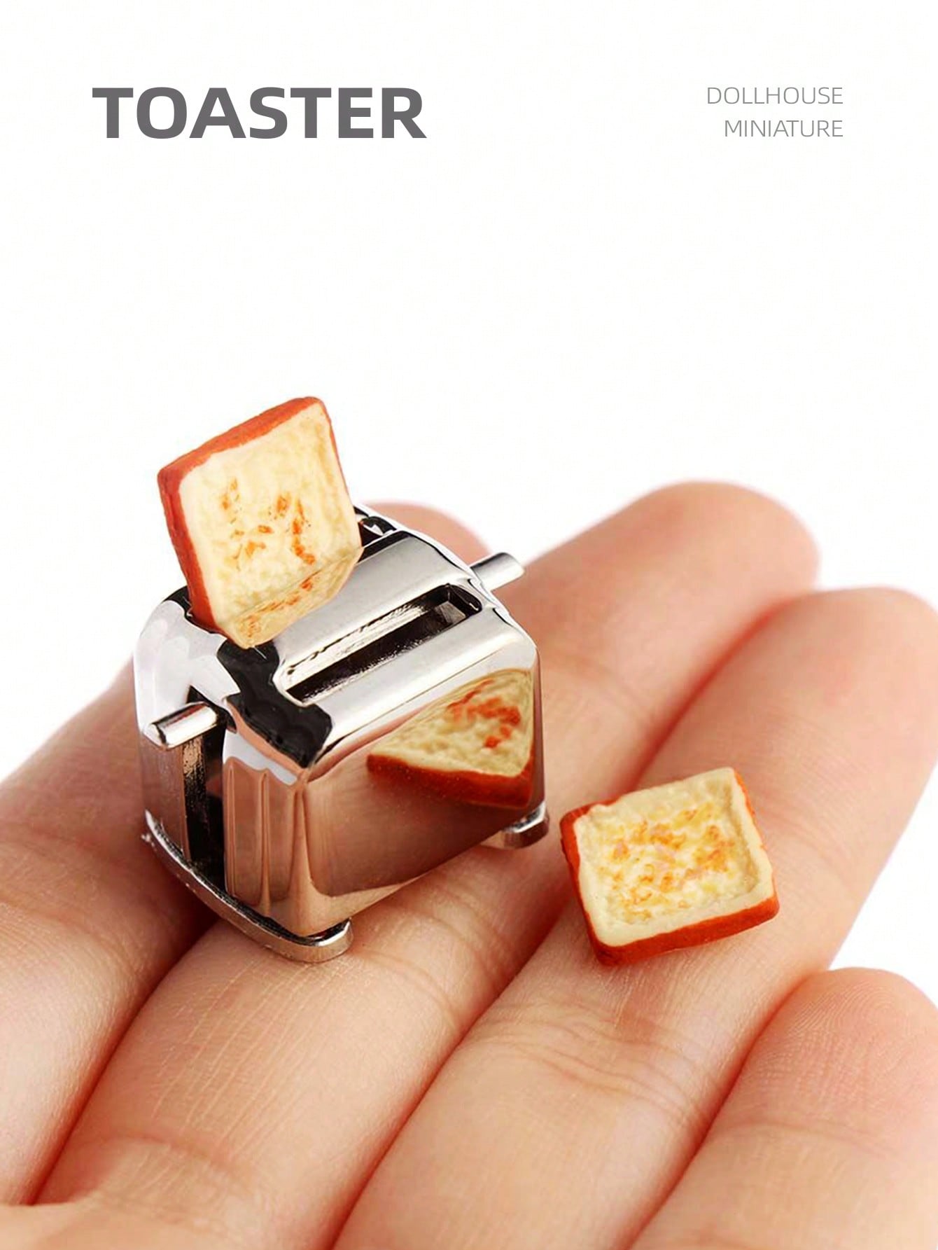 Kitchen Appliances - 1:12 Dollhouse Miniature Toaster, Mini Simulation