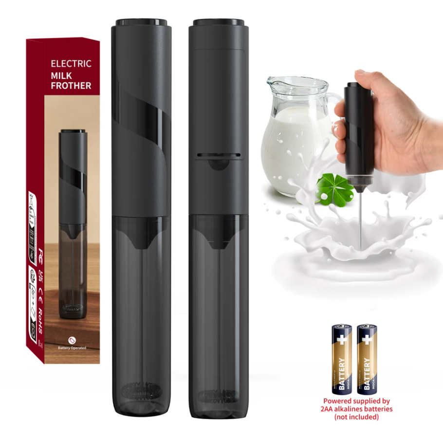 Electric Milk Frother Handheld - Stainless Steel Electric Milk Frother Handheld