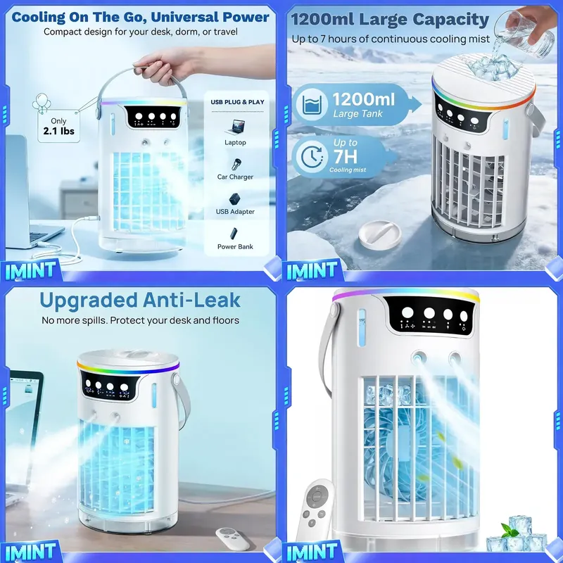 Air Conditioners - Portable Air Conditioners Fan, 1200ML Personal