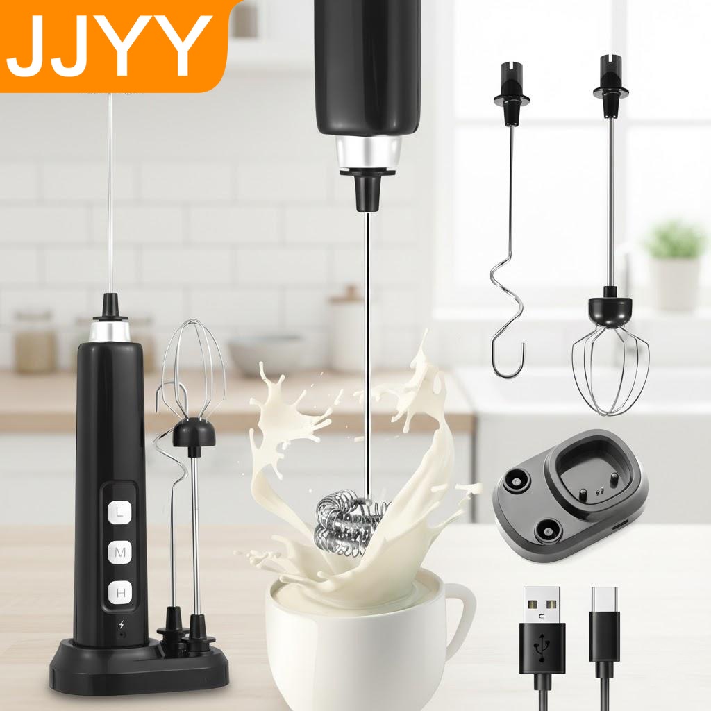 Electric Milk Frother Handheld - USB Rechargeable Handheld Milk Frother Mini