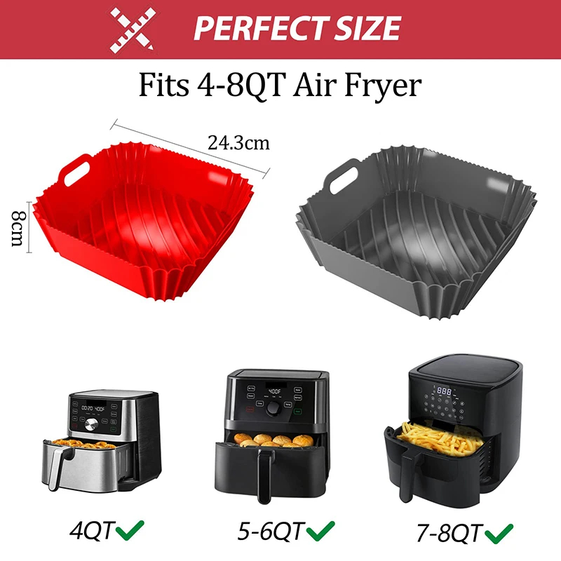 Large Air Fryer Silicone Baske - Air Fryer Silicone Pot Liner review and price