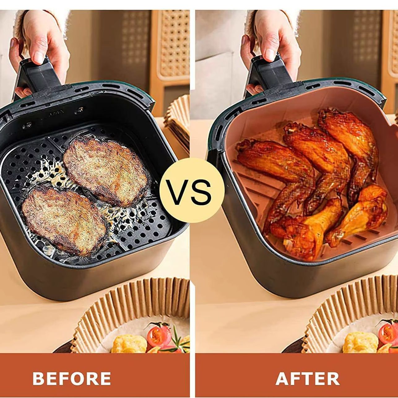 Non-stick 8.2inch Air Fryer Si - Air Fryer Silicone Pot Liner review and price