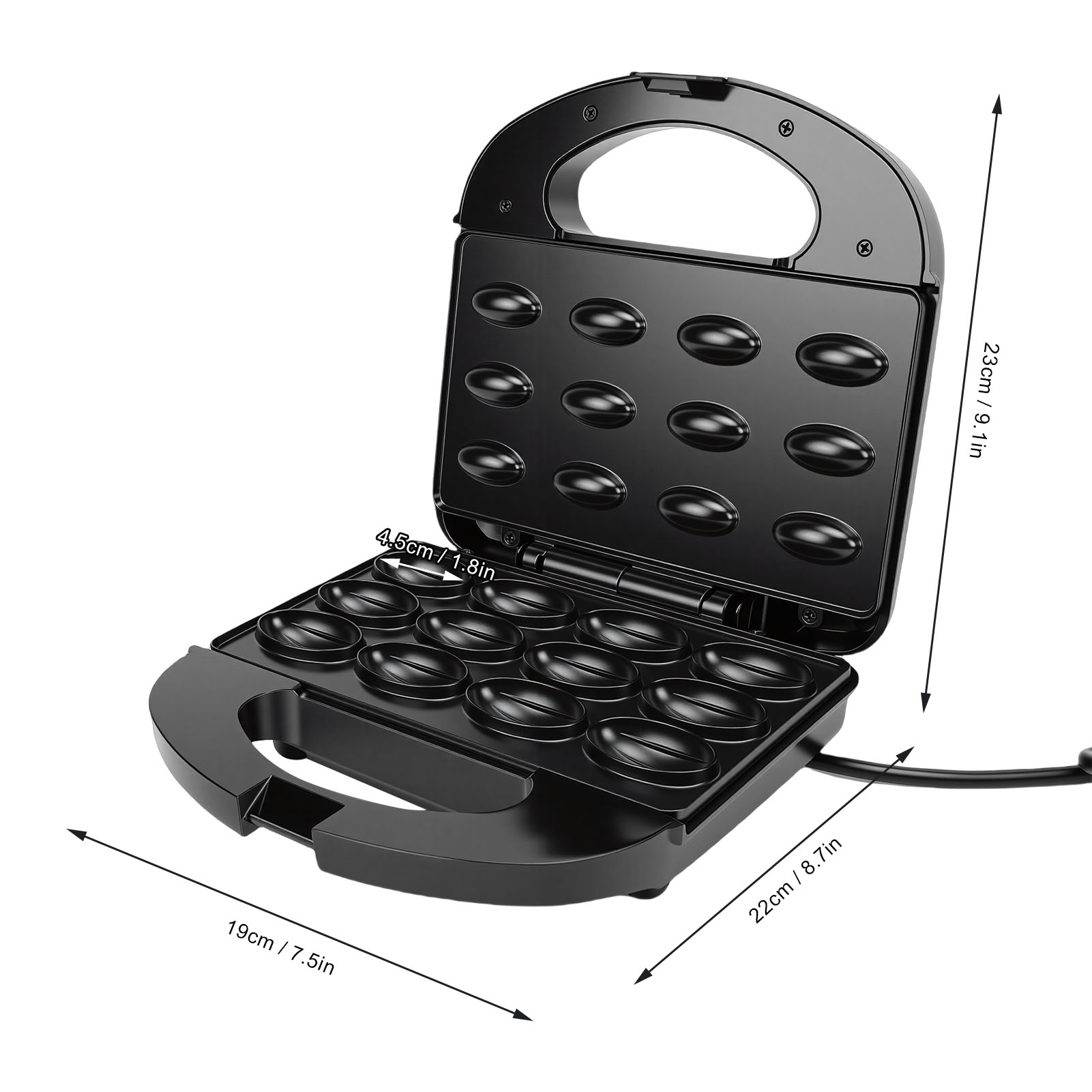 12 Walnut Cookie Maker Non Sti - Mini Waffle Maker Machine review and price