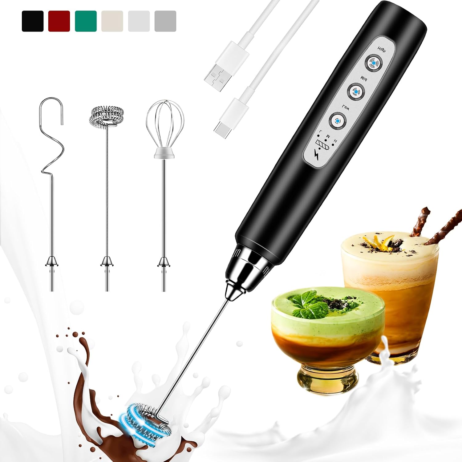 Rechargeable Milk Frother Hand - Electric Milk Frother Handheld review and price