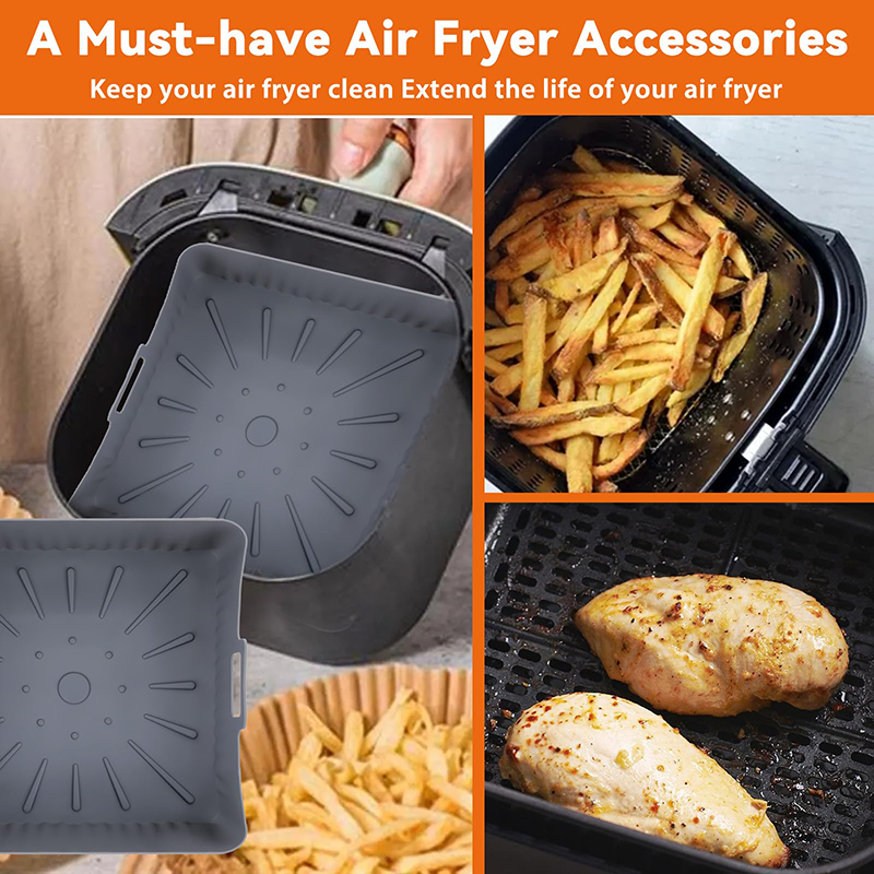 Large 23cm Air Fryer Silicone  - Air Fryer Silicone Pot Liner review and price