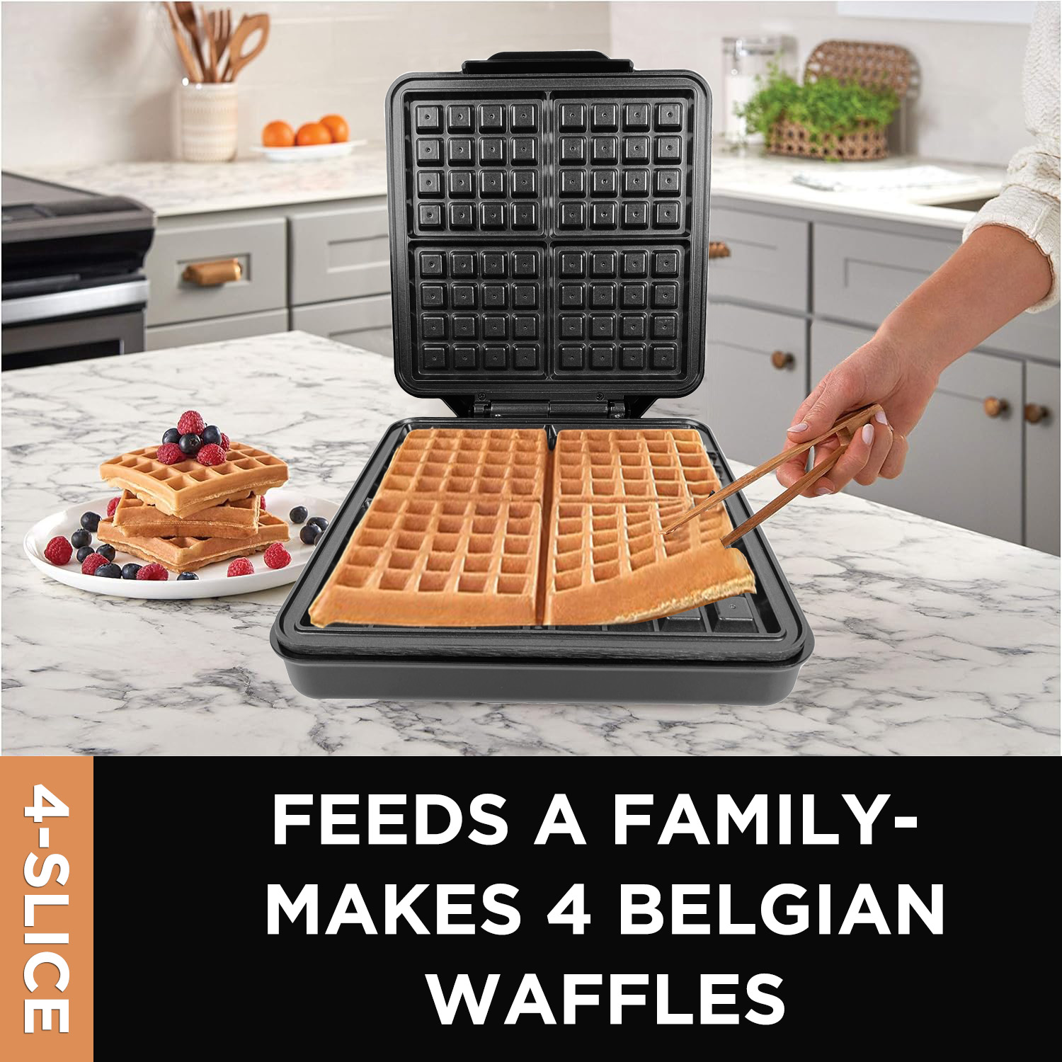 Mini Automatic 1200W 4-Slice D - Mini Waffle Maker Machine review and price