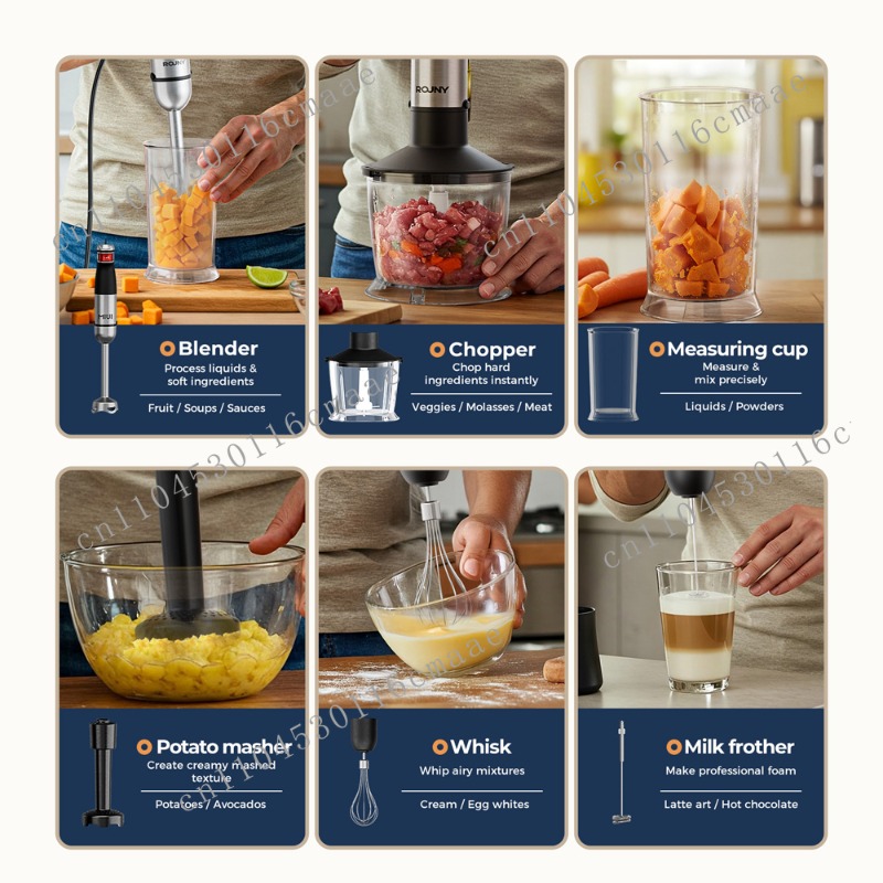 6-in-1  1200W Powerful Hand Bl - Immersion Hand Blender Set review and price