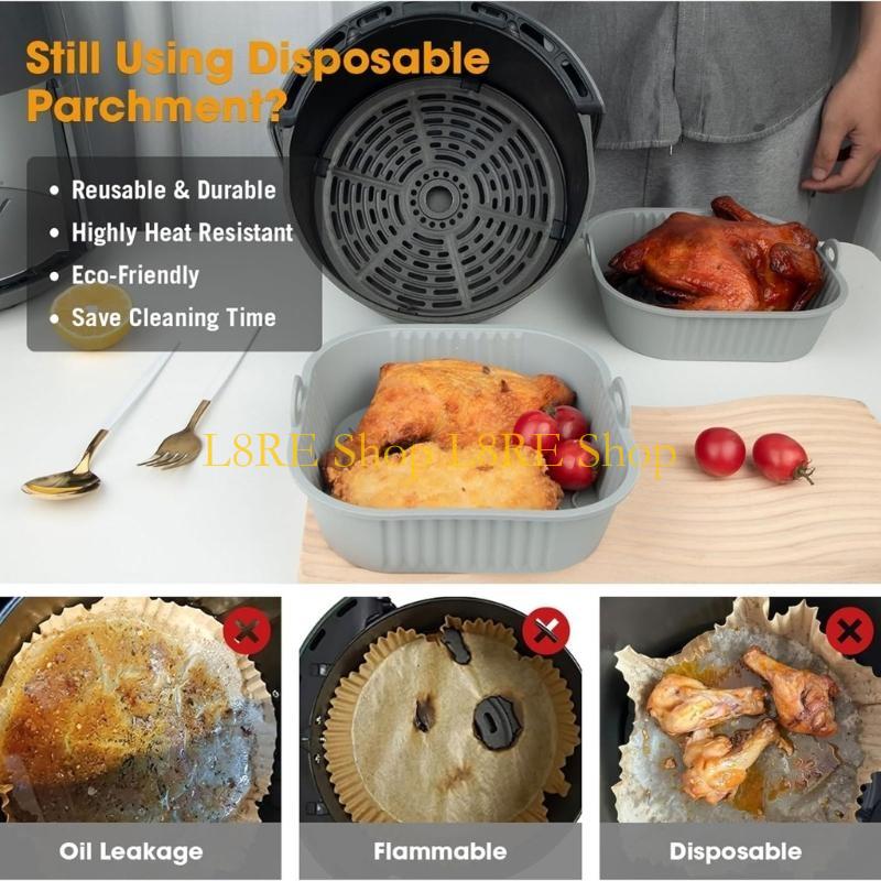 L8RE Pack of 2 Silicone Pot Li - Air Fryer Silicone Pot Liner review and price