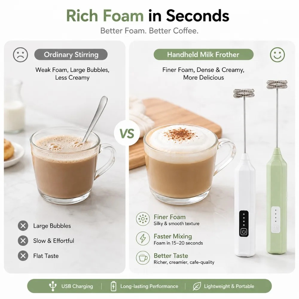Milk Frother and Egg Beater El - Electric Milk Frother Handheld review and price