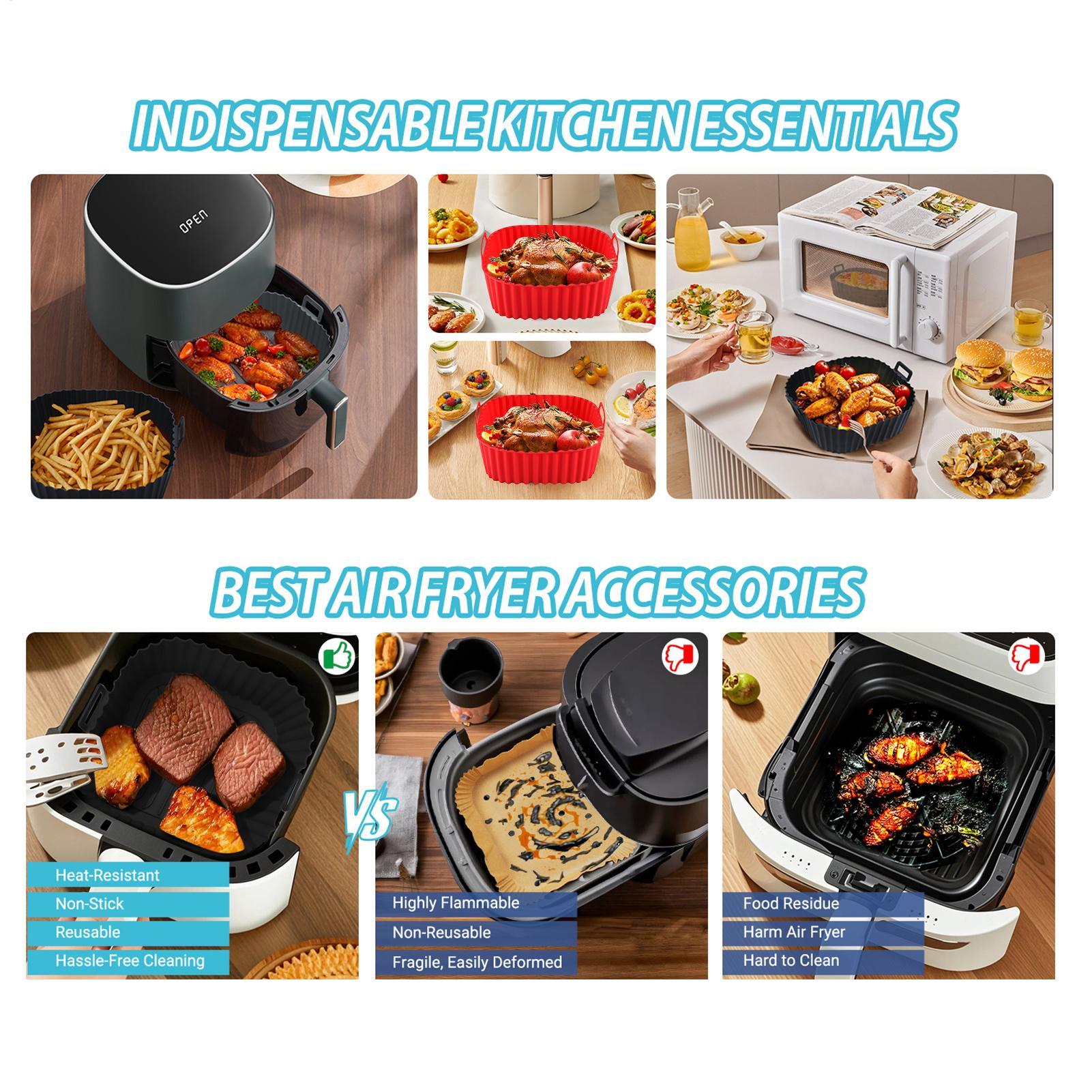 Silicone Air Fryer Liners Pot  - Air Fryer Silicone Pot Liner review and price