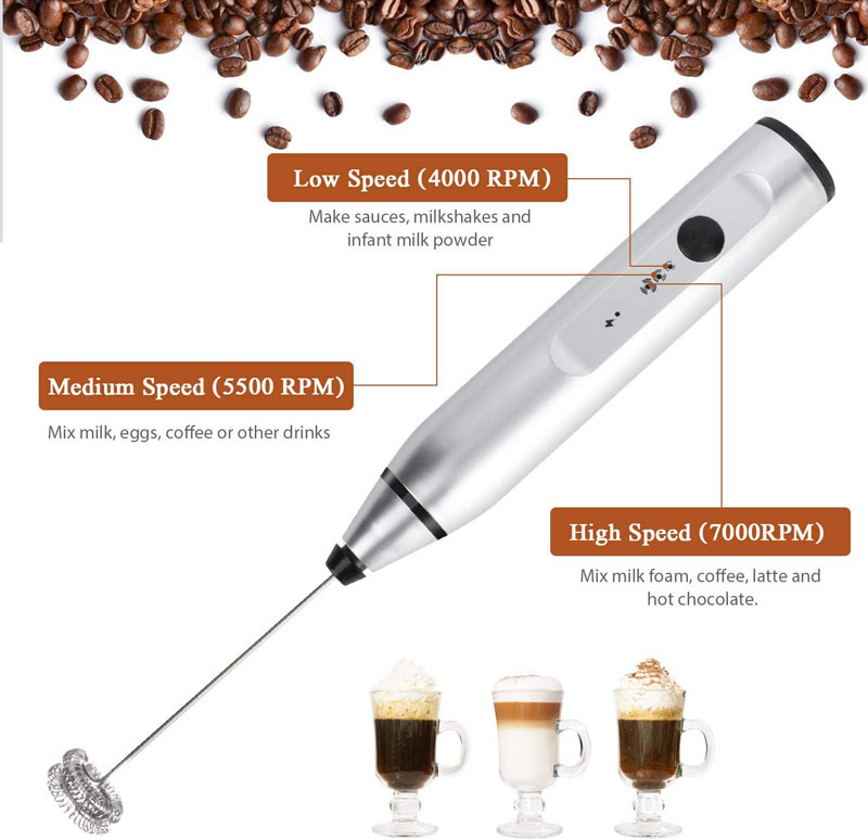 Mini Electric Handheld Milk Fr - Portable Blender Usb Rechargeable review and price