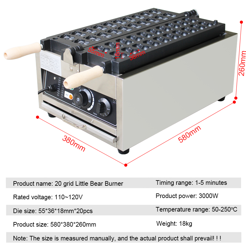 Commercial 20Pcs Bear Shape Ta - Mini Waffle Maker Machine review and price