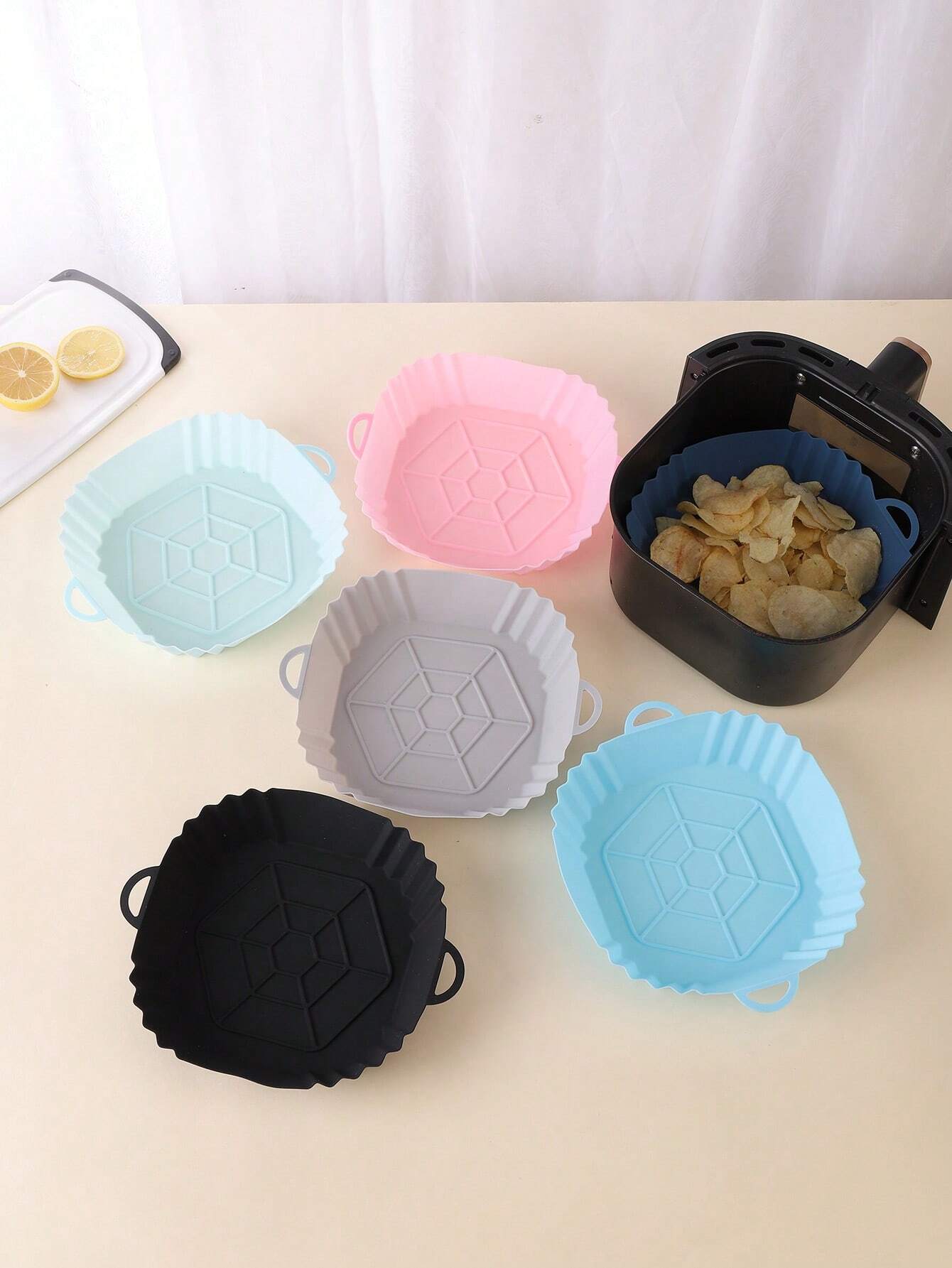 1pc Air Fryer Silicone Pot, Mo - Air Fryer Silicone Pot Liner review and price